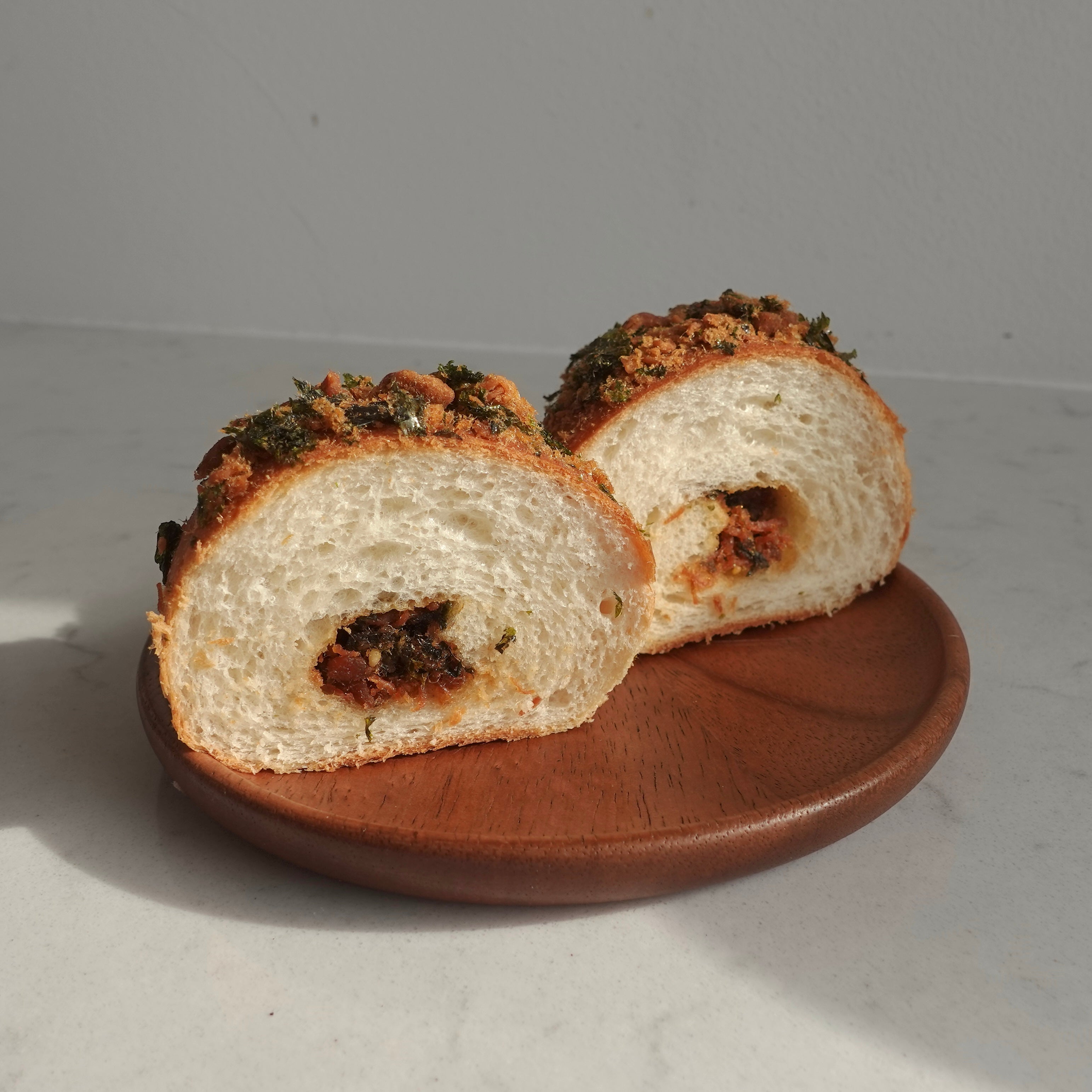 Pork Floss with Seaweed Salt Bread